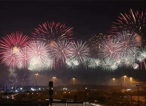 梅河口市焰火晚会
